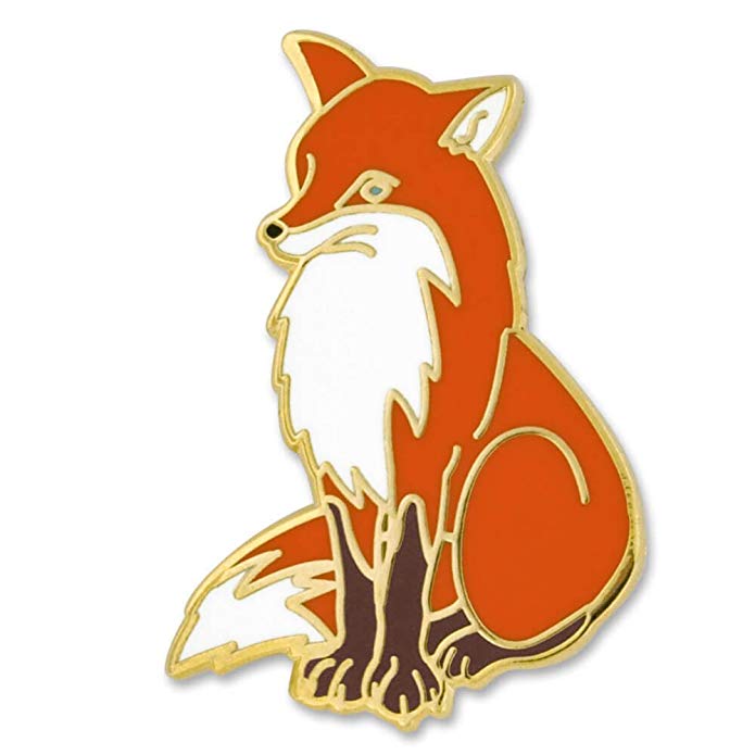 PinMart Vixen Arctic Red Fox Animal Enamel Lapel Pin