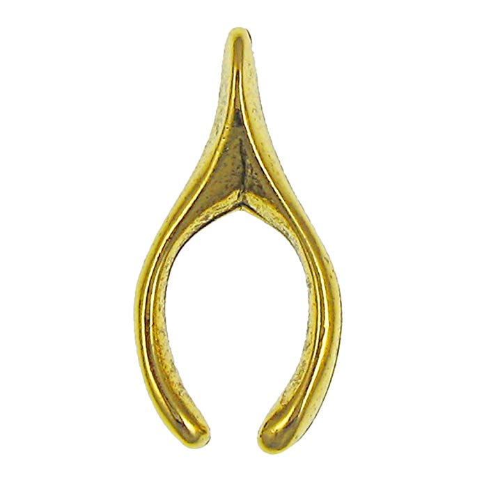 Jim Clift Design Wishbone Gold Lapel Pin