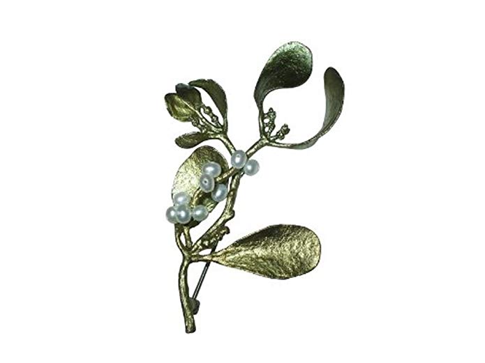 Michael Michaud Retired Mistletoe Pin 5609 Retail Price $124