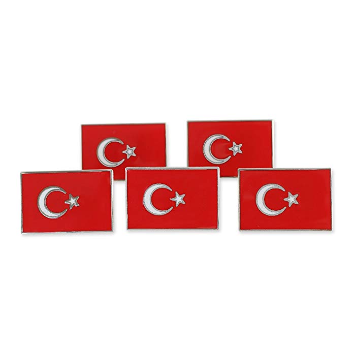 Turkish Flag al bayrak White Star & Crescent Turkey National Flag Lapel Pin