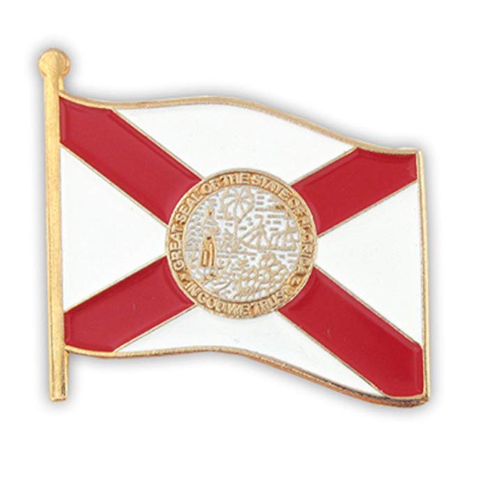 PinMart Florida US State Flag FL Enamel Lapel Pin 1