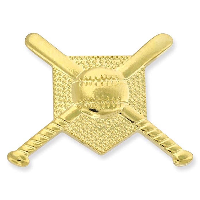 JDS Industries Gold Baseball Diamond Gold Chenille Sports Lapel Pin