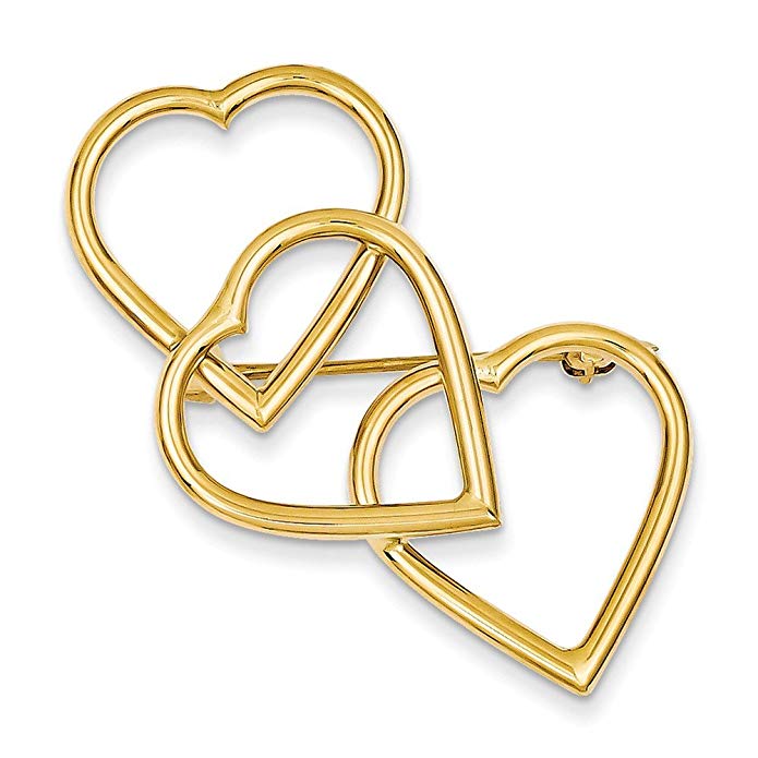 14k Yellow Gold Designer Pin