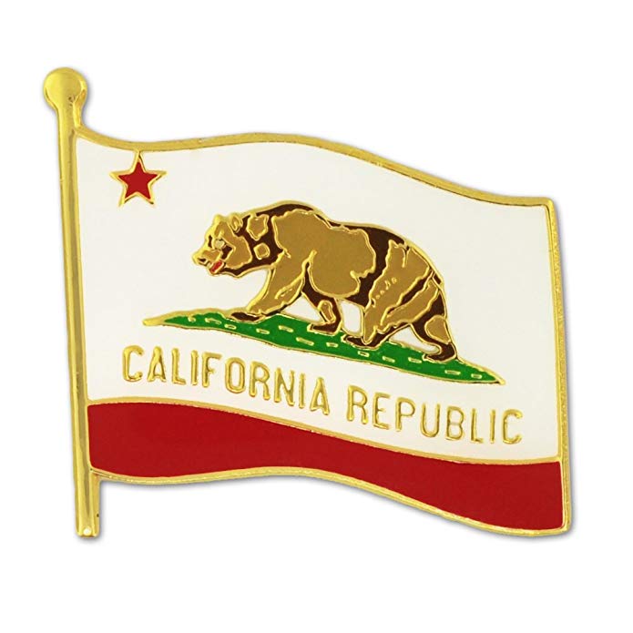 PinMart California US State Flag CA Enamel Lapel Pin 1