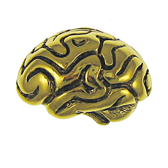 Jim Clift Design Brain Gold Lapel Pin