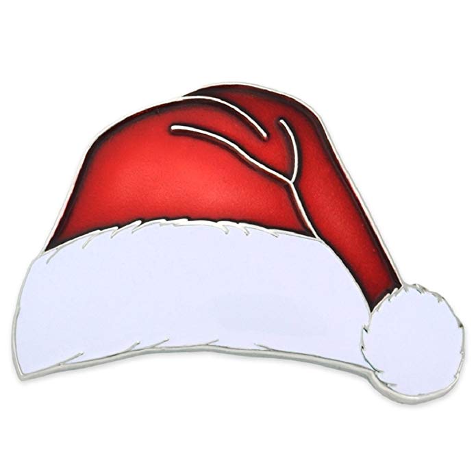 PinMart Christmas X-Mas Santa Hat Holiday Enamel Lapel Pin