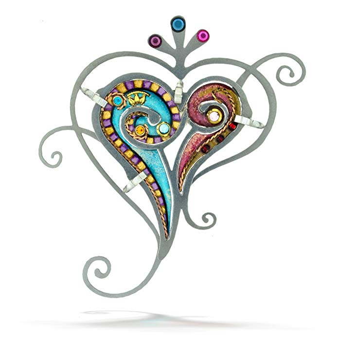 The Artazia Collection Seeka Paisley Love Heart Pin P0051