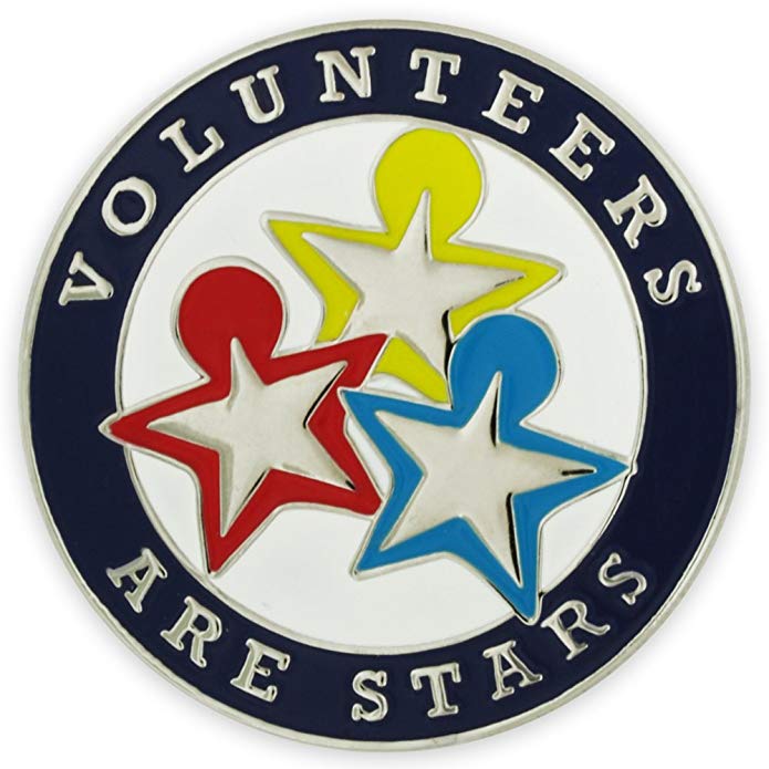 PinMart Volunteers are Stars Enamel Lapel Pin