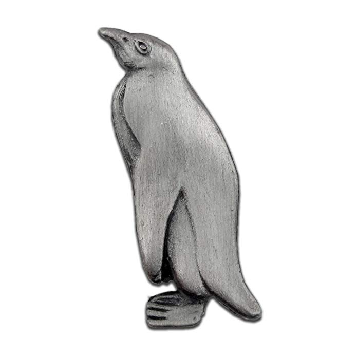 PinMart Penguin Zoo Animal Lapel Pin - Antique Silver