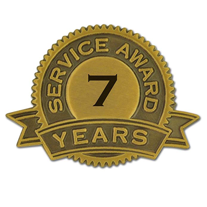 PinMart 7 Years of Service Award Lapel Pin