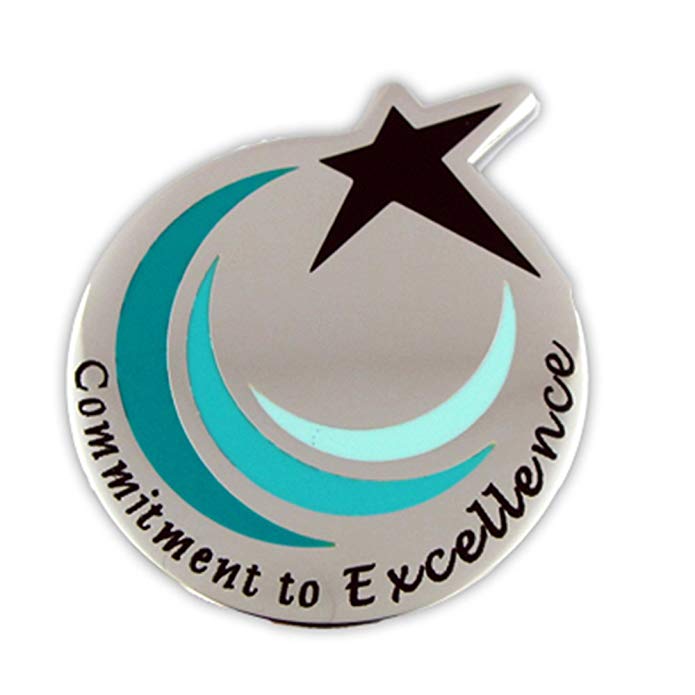 PinMart Commitment To Excellence Recognition Service Star Lapel Pin