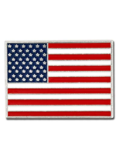 PinMart Made in USA Rectangle American Flag Lapel Pin